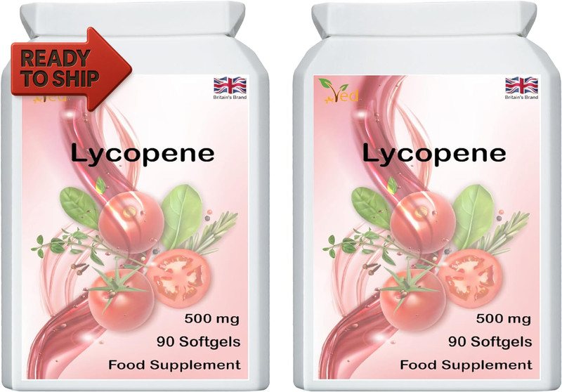Ved Lycopene 500 Mg | 90 Softgel, 6 Month Supply.(Pack of 2)