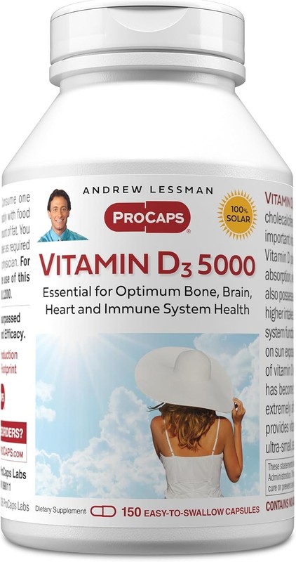 Vitamin D3 5000 IU 150 Capsules High Potency Immune Bone Joint Health Support