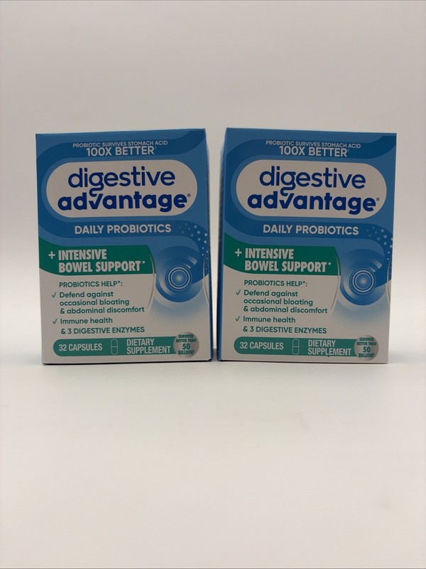 Digestive Advantage Daily Probiotics Intensive Bowel Support Exp 11/26 Lot Of 2