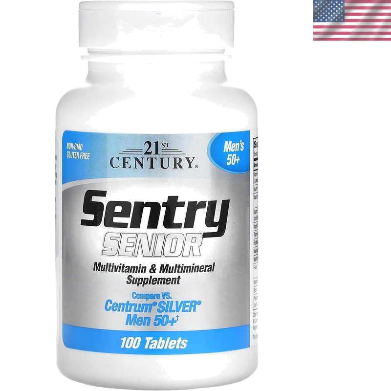 Nourish Heart, Bones & Eyes with Sentry Senior Men Multivitamins – 100 Count