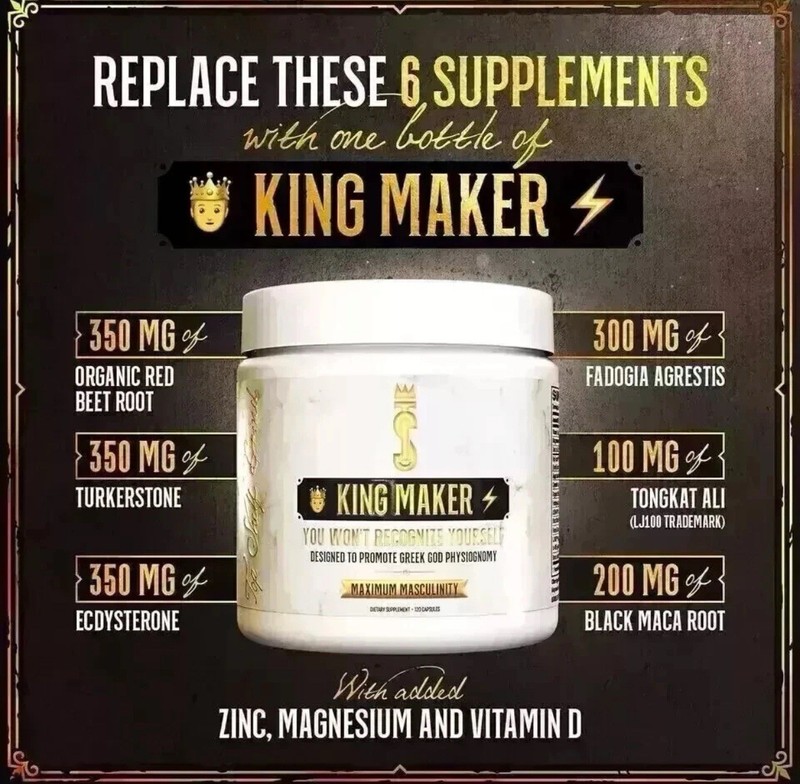 2 Pack! King Maker 120 capsules 13-in-1 Anabolic Supplement for Men EXP 9/27 gallery