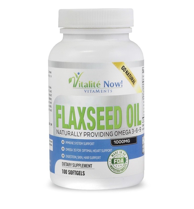Organic Flaxseed Oil Softgels – 1000mg Premium, Virgin Cold Pressed from Flax…