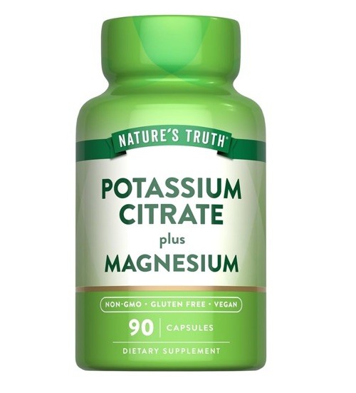 Potassium Magnesium Citrate | 90 Count | Vegan, Non-GMO | by Nature’s Truth