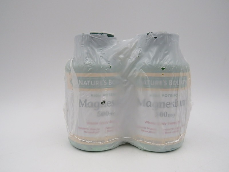 Nature’s Bounty Magnesium Supplements 500mg Tablets Pck of 2 400ct NEW SEALED
