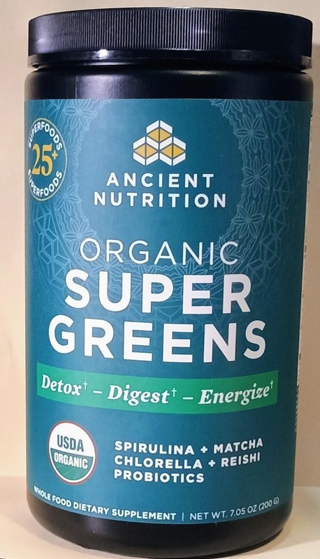 Ancient Nutrition Super Greens Powder, Organic Superfood Powder with Probiotics
