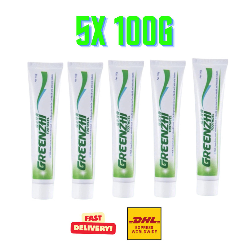 5x Greenzhi Health Toothgel Toothpaste Natural Gel New ORIGINAL 100g – FAST SHIP