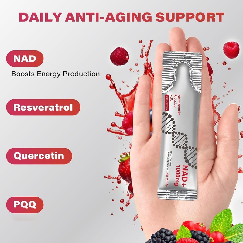 NAD+1000mg Liquid -NR & Resveratrol for Cellular Energy Support, Men / Women gallery