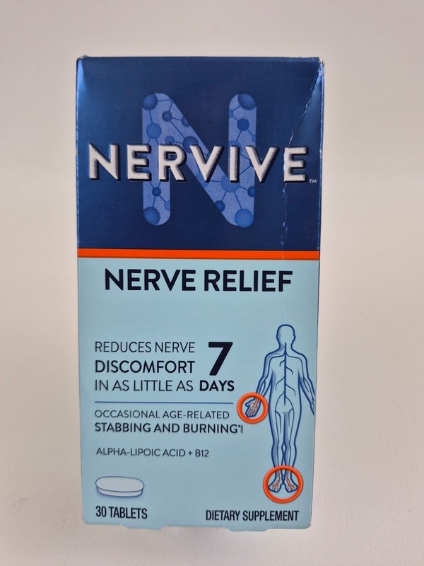 Nervive Nerve Relief with Alpha Lipoic Acid and B12 30 Tablets EXP 05/2027
