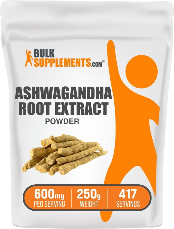 BulkSupplements Ashwagandha Extract Powder 250g – 600mg Per Serving