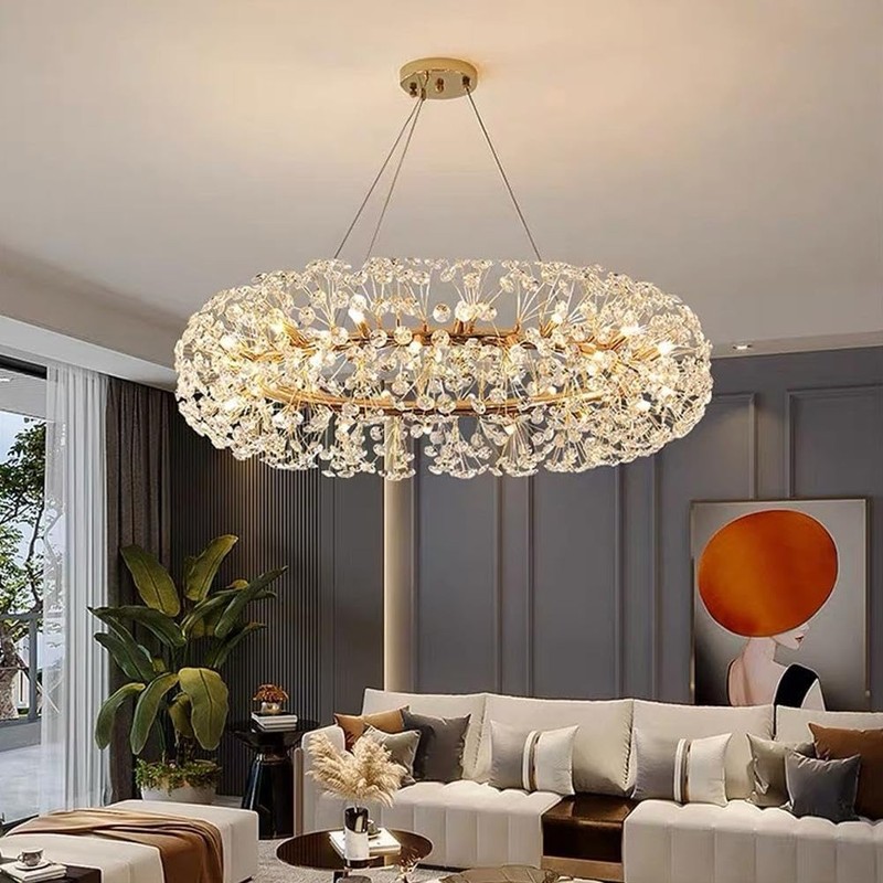 A Million Gold Crystal Sputnik Chandeliers, round Chandelier Light Fixture, Crys