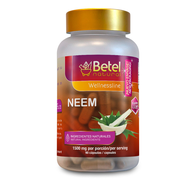 Betel Natural Premium Neem Capsules 1500 mg per Serving – 90 Capsules