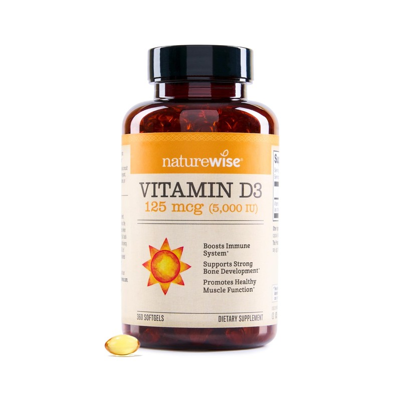 Vitamin D3 5000iu 125 mcg 1 Year Supply for Immune , Healthy Muscle Function,…