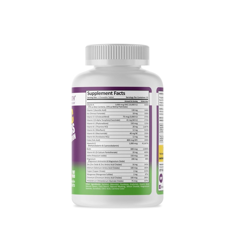ProCare Health Bariatric Chewable Multivitamin with Iron 18mg (90 Tablets) - Fru gallery