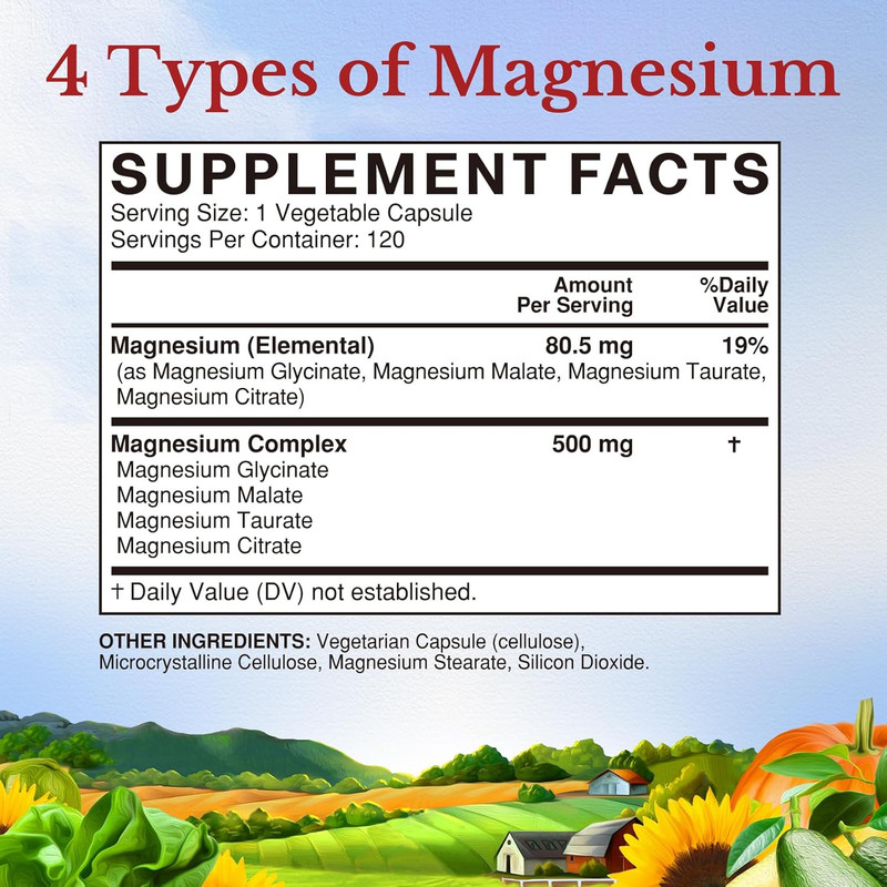Magnesium Complex Supplement 500Mg - NSF Certified Magnesium Glycinate, Malate, gallery