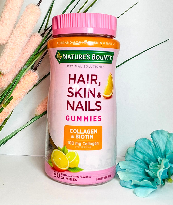 NATURE’S BOUNTY Hair, Skin, & Nails Gummies COLLAGEN & BIOTIN Tropical citrus