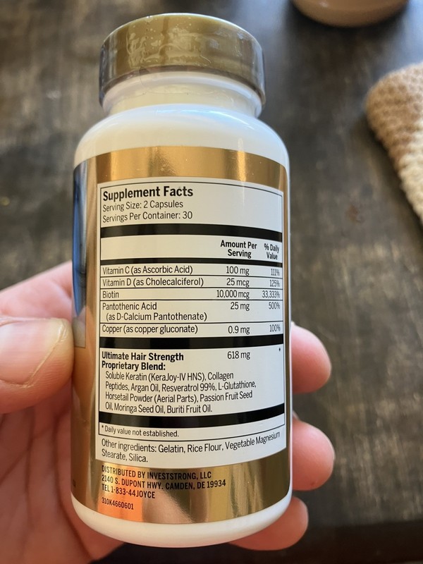 Joyce Giraud Ultimate Hair Strength Pro Supplement 60 capsules 30 Day Ex12/26 gallery
