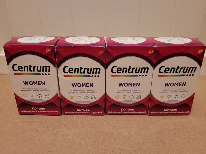 (4X) Centrum Women Multivitamin Tablets- 120 Ct Bottles- Priced To Sell!
