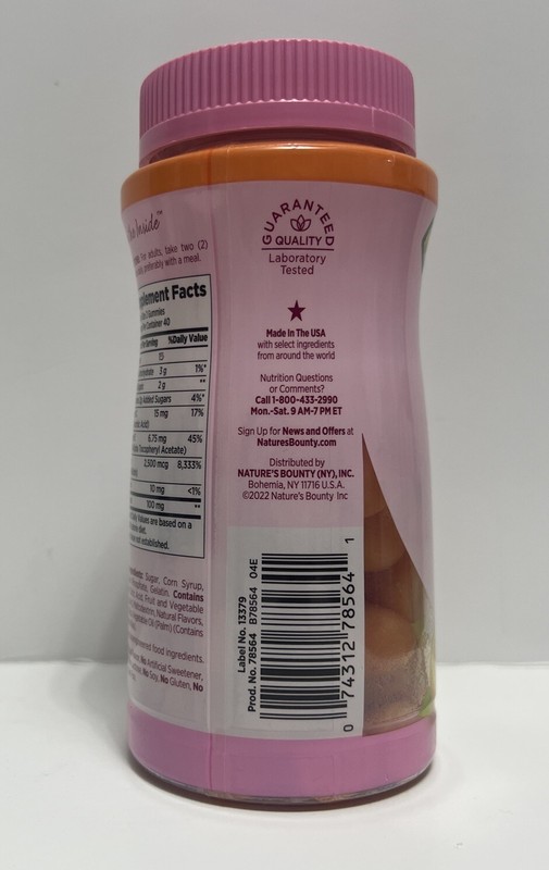 Nature's Bounty Biotin & Collagen Hair, Skin & Nails Gummies-Citrus Flavor-80ct. gallery