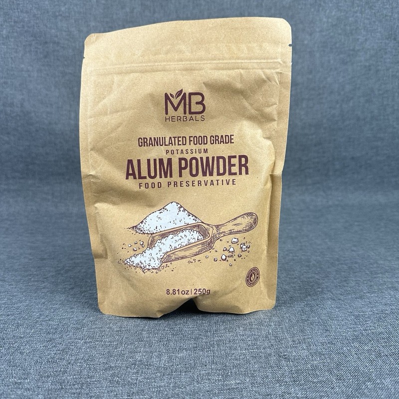 MB Herbals Alum Powder 250 Gram (8.81 Oz) Granulated Potassium Alum Preservative