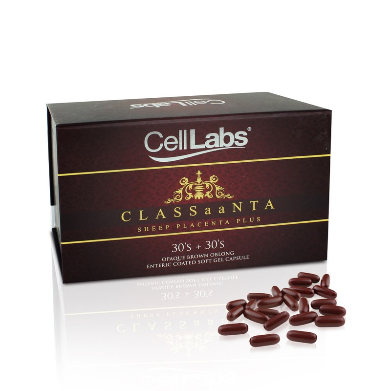 60’s CellLabs CLASSaaNTA Premium Sheep Placenta 30000mg, Reduce Arthritis Pain
