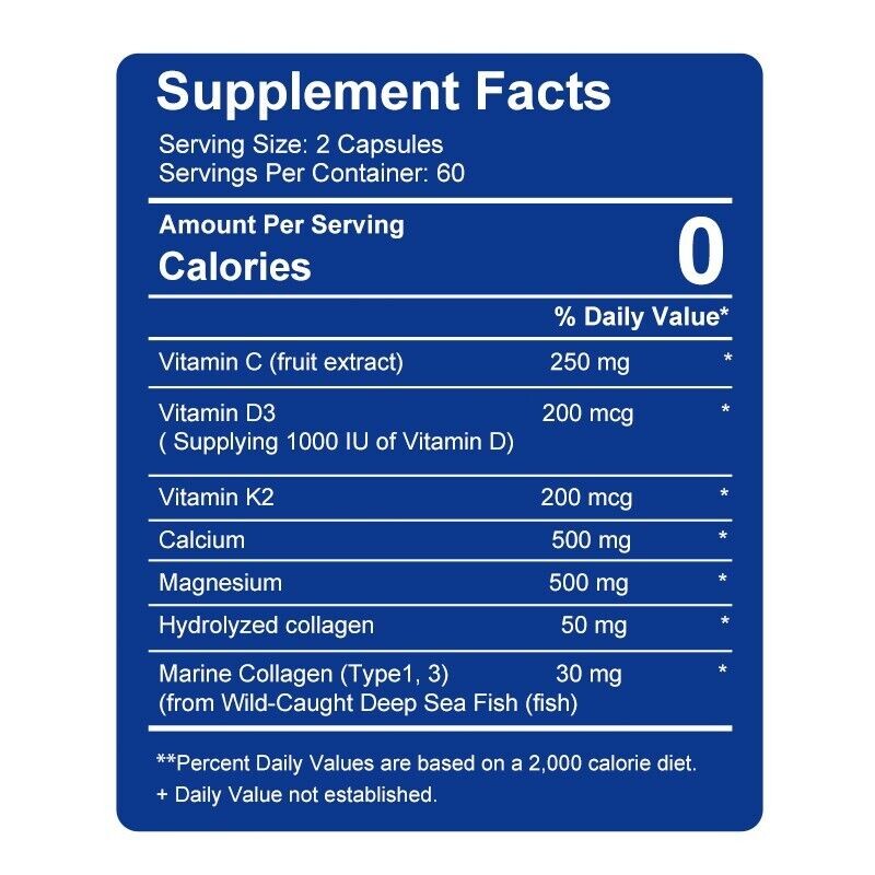 Collagen Bone Support 120 Softgels Hydrolyzate Skin Hair Nail Joint Support gallery