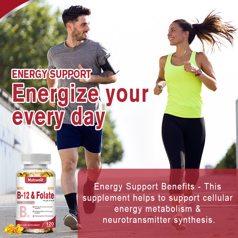Methyl B-12 & Methyl Folate Capsules Extra Strength Votamin B6, B12 Supplement gallery