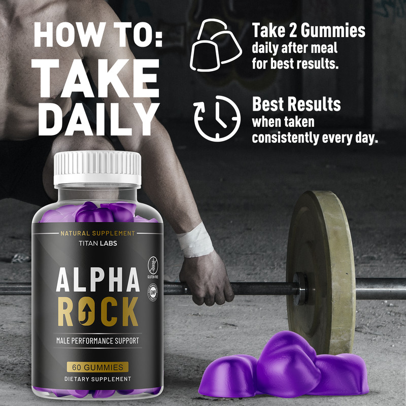 (1 Pack) Alpha Rock Male ACV Gummy Male Support Formula AlphaRockMale 60 Gummies gallery