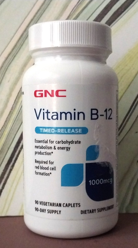 GNC Vitamin B12 Timed Release 1000mcg 90 Vegetarian Capsules – Exp 04/2027