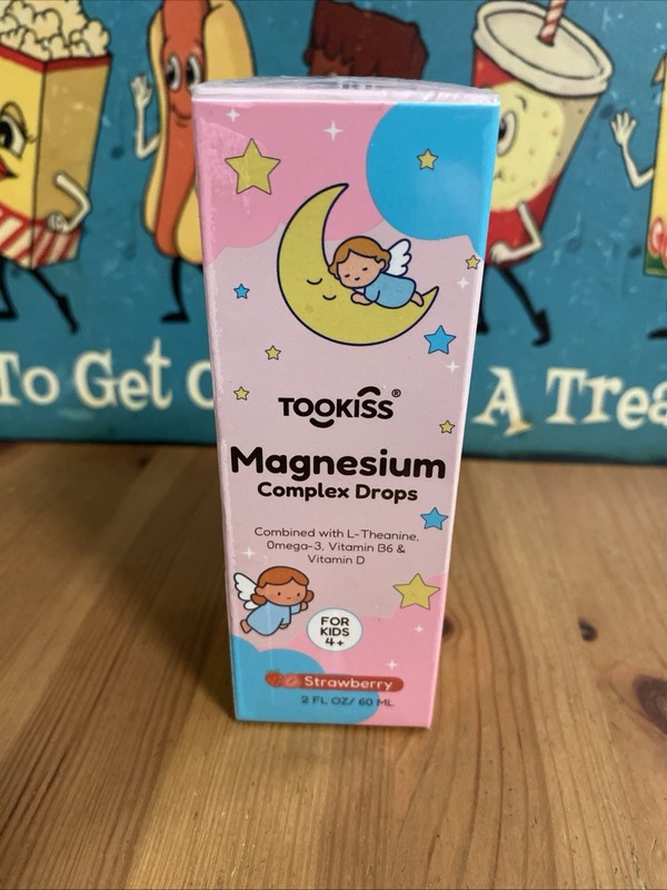 Tookiss Magnesium Complex DROPS / strawberry for Kids 4+ 2fl oz / 60ML Exp 10/27