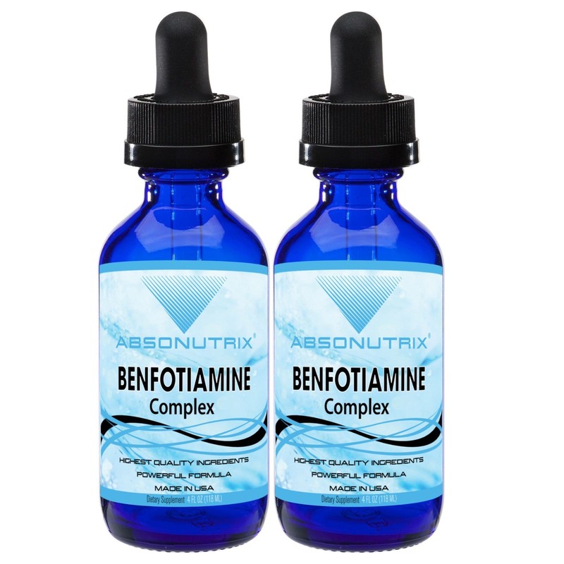 2 Absonutrix Benfotiamine Complex 300mg Heart and overall body health 4 fl oz