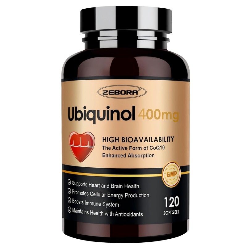ZEBORA Ubiquinol CoQ10 400mg Softgels with Vitamin C & Vitamin E & Selenium, …