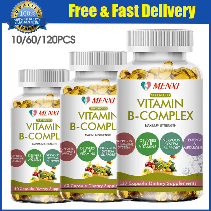 Vitamin B Complex Capsules For Energy Support, Boost Metabolism, Immune Booster