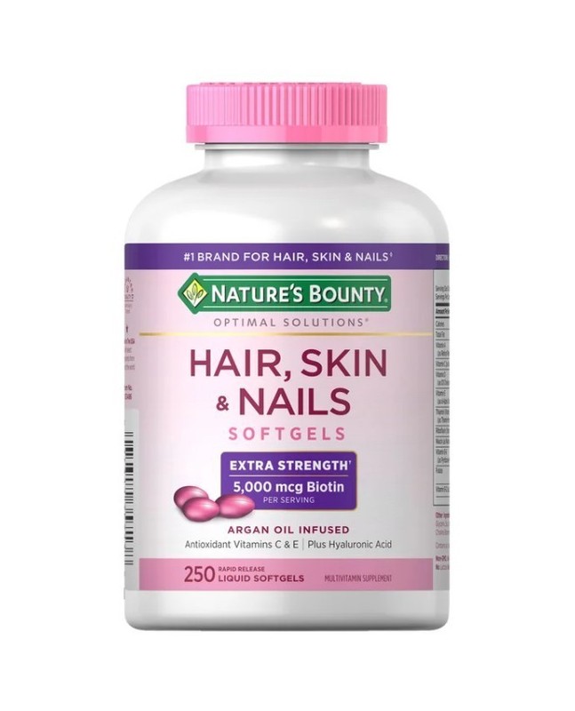 Nature’s Bounty Hair, Skin and Nails, 250 Softgels,Antioxidants Vitamin C & E