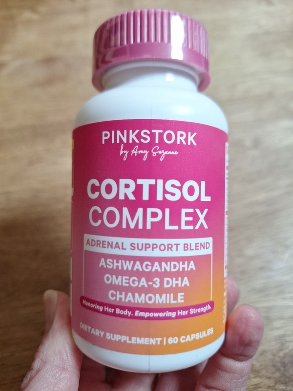 Pink Stork Cortisol Complex Organic Ashwagandha, Omega 3 Mood Balance Women 30
