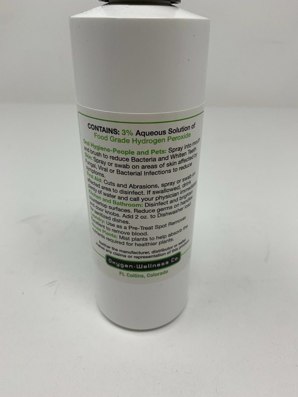 Oxygen Wellness Co. H2O2 Hydrogen Peroxide Food Grade 3% 8 oz. gallery