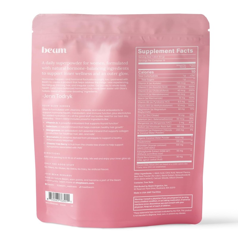 Beam Glow Women's Wellness Supplement, Cortisol Support with Ashwagandha for ... gallery