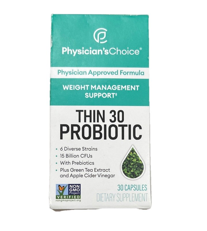 Physician’s Choice Thin 30 Probiotic Capsules – 30 Count Exp 07/2026+