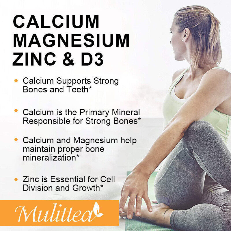 Calcium Magnesium Zinc with Vitamin D3 Bone Support Muscle Health 120pcs/bottle gallery