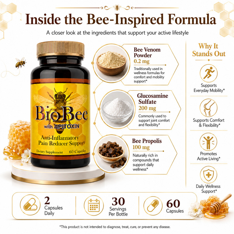 2 BIOBEE anti-inflamatory Bee Arthritis Support Muscular Therapy Artritis Abee gallery