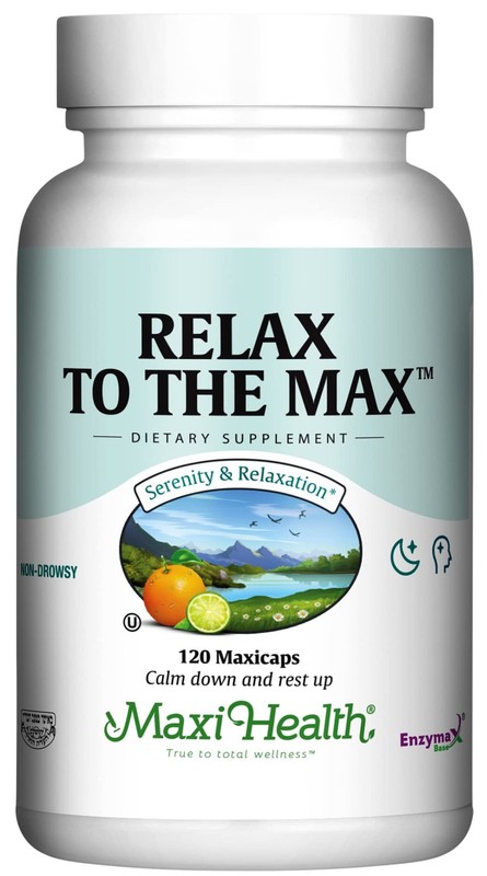 Maxi Health – Relax to The Max Stress Relief Formula (120 Count) Stress Relie…