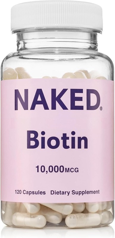 Naked Biotin - 10,000mcg - 120 capsules each - MFG 11/2024