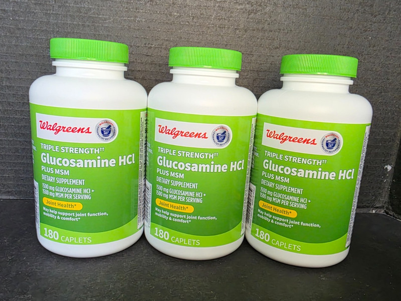 6x Walgreens Triple Strength Glucosamine + MSM 180 Joint Health Caplets *08/25*