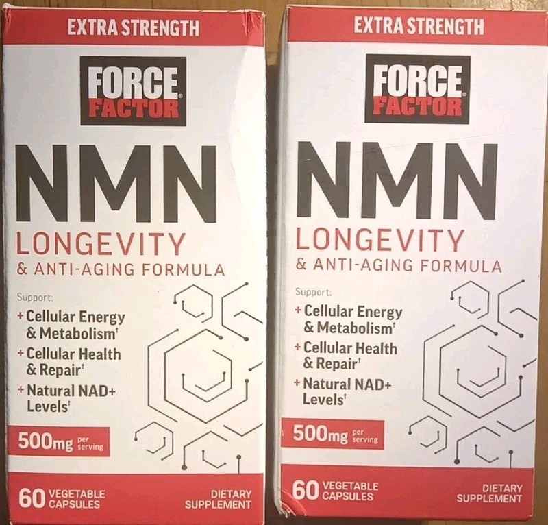 2 FORCE FACTOR ANTI-AGING!! NAD+ LONGEVITY COMPLEX SUPPLEMENT 60 X2 120 CAPSULES