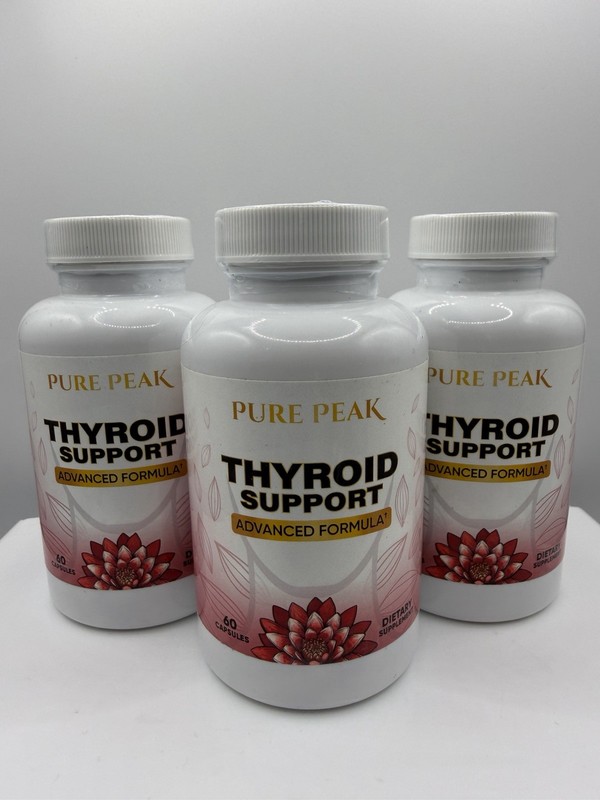 3 Pack Pure Peak Advanced Thyroid Support Supplement – 60 Caps Each EXP 10/2027