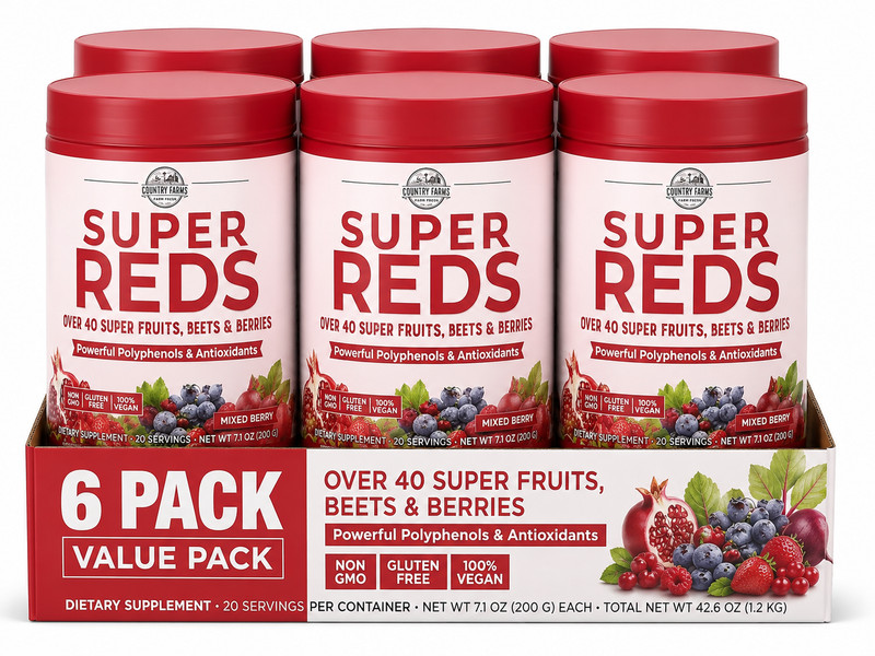 Country Farms Super Reds – Mixed Berry 200 grams (Pack of 6)