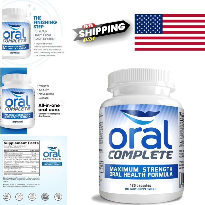 11 in 1 Dental Probiotics for Bad Breath Treatment with Capsules 120 Count
