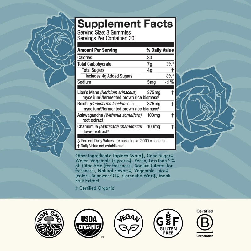 Grateful Dead Gummies™ - Stay Mellow™* 90 ct. Organic Fungi Perfecti gallery