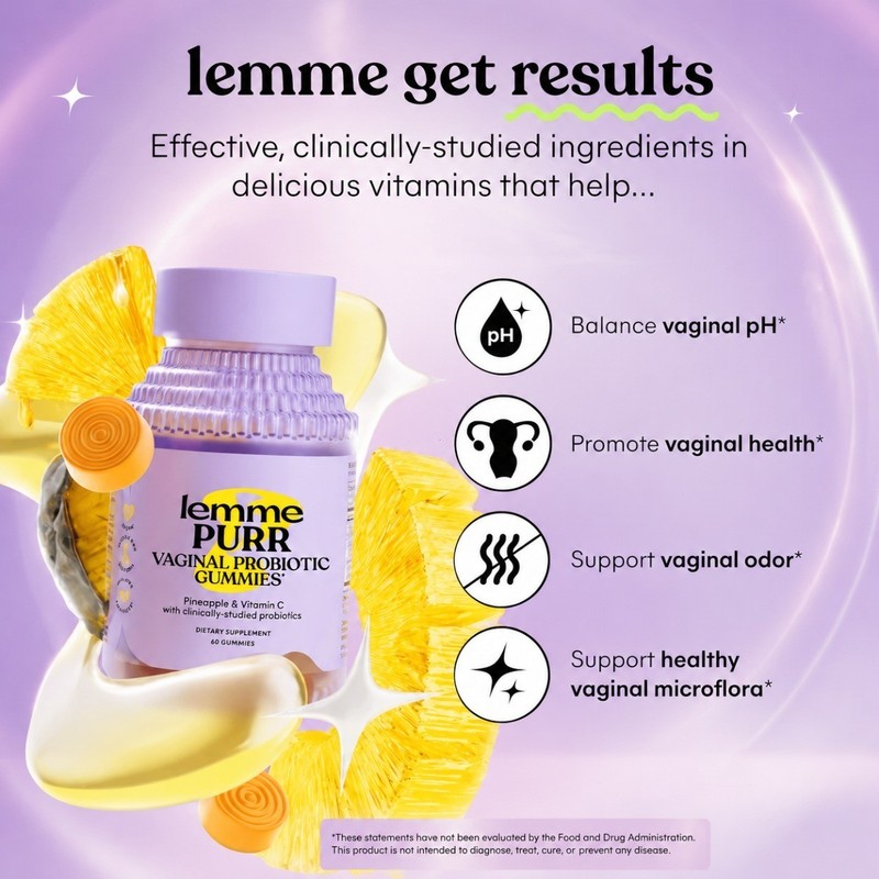 Lemme Purr Vaginal Probiotic Gummies | Balance pH & Intimate Odor gallery