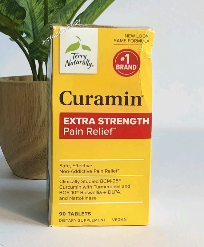 90 Tablets Terry Naturally Curamin Extra Strength Pain Relief SEALED BOX Ex 8/27