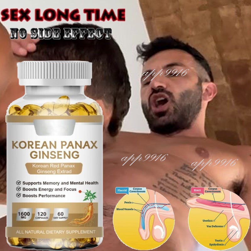 Korean Red Panax Ginseng 1600mg 120 Capsules – No Fillers Extra Strength NON-GMO